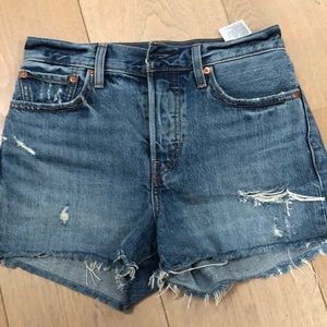 Levi’s Wedgie High Waisted Jean Distressed Short